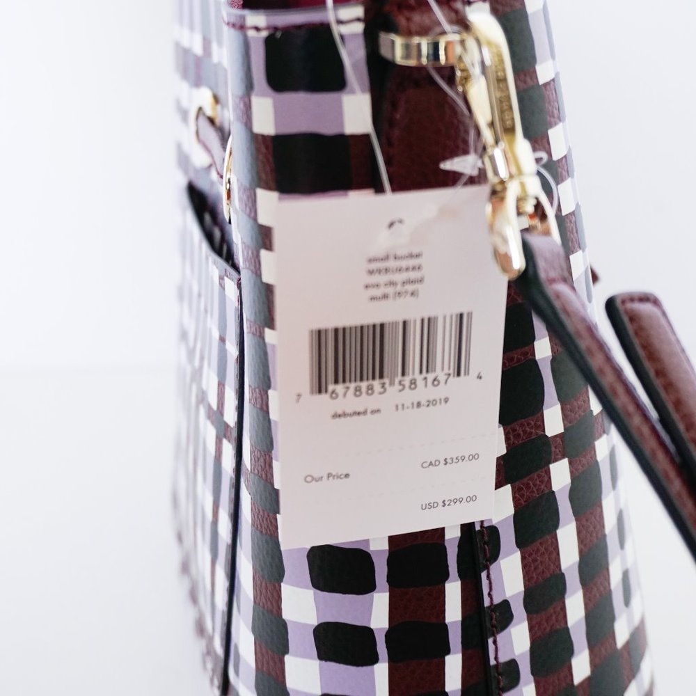 Kate Spade Eve S Bucket Xbody Bag Purple Multi - Picture 13 of 15